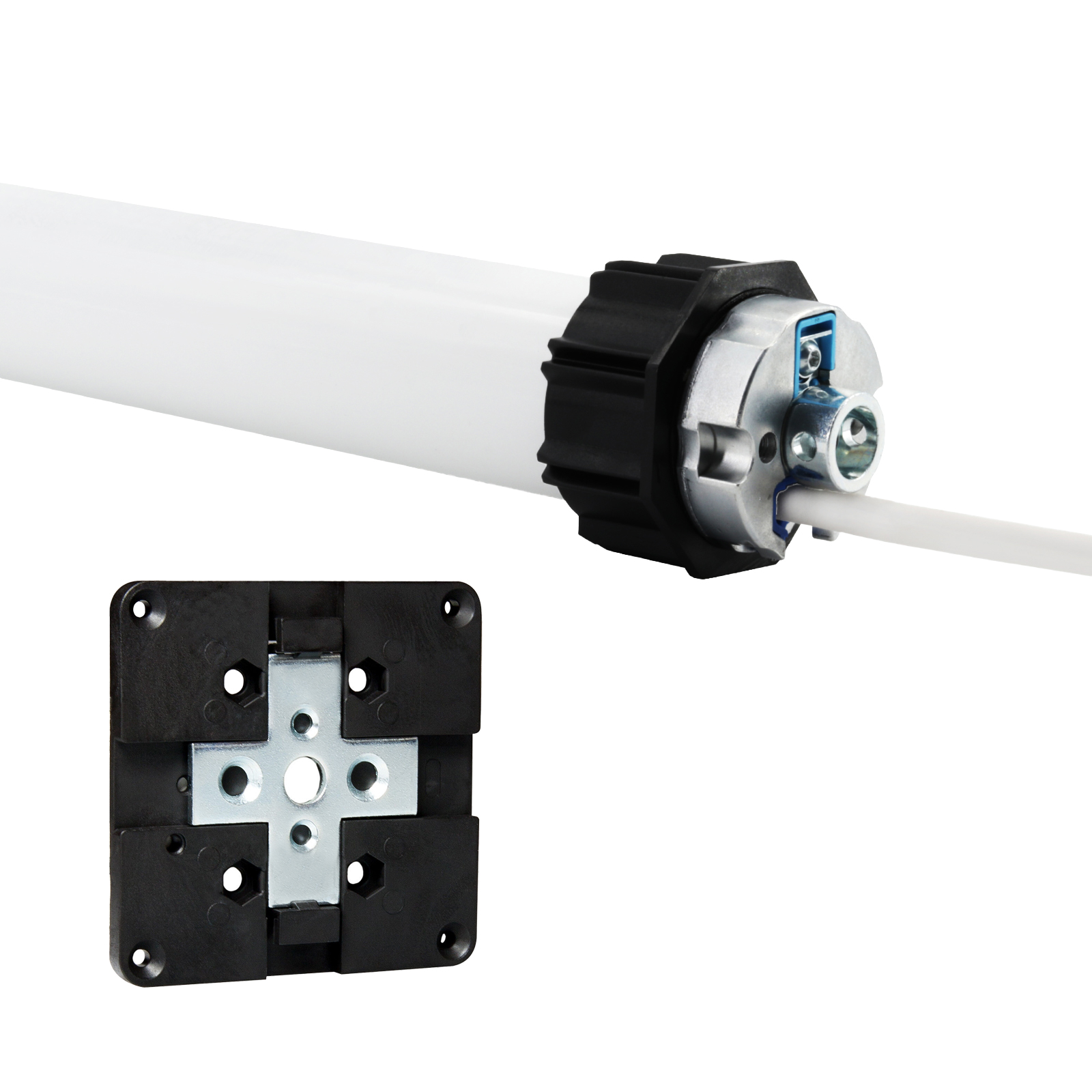 Becker Rohrantrieb R20-17-E03 Zugkraft 20Nm / 50kg SW60 mit Adapter und Rundzapfen