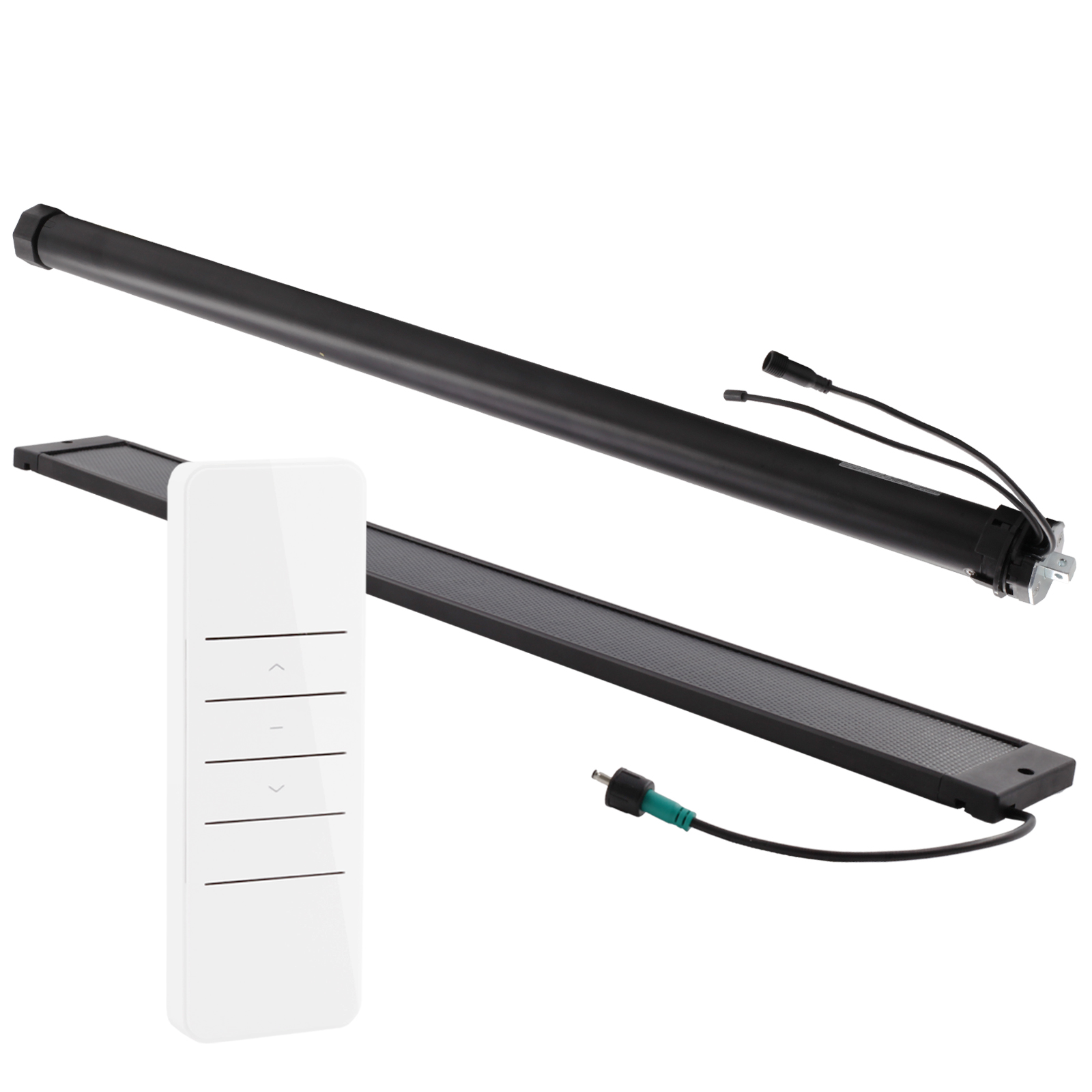 Profi-Line Solarpaket Mini Rollladenmotor u. Solarpanel Zugkraft 13Nm / 36kg SW40 12V inkl. bidirektionalem 1-Kanal-Handsender
