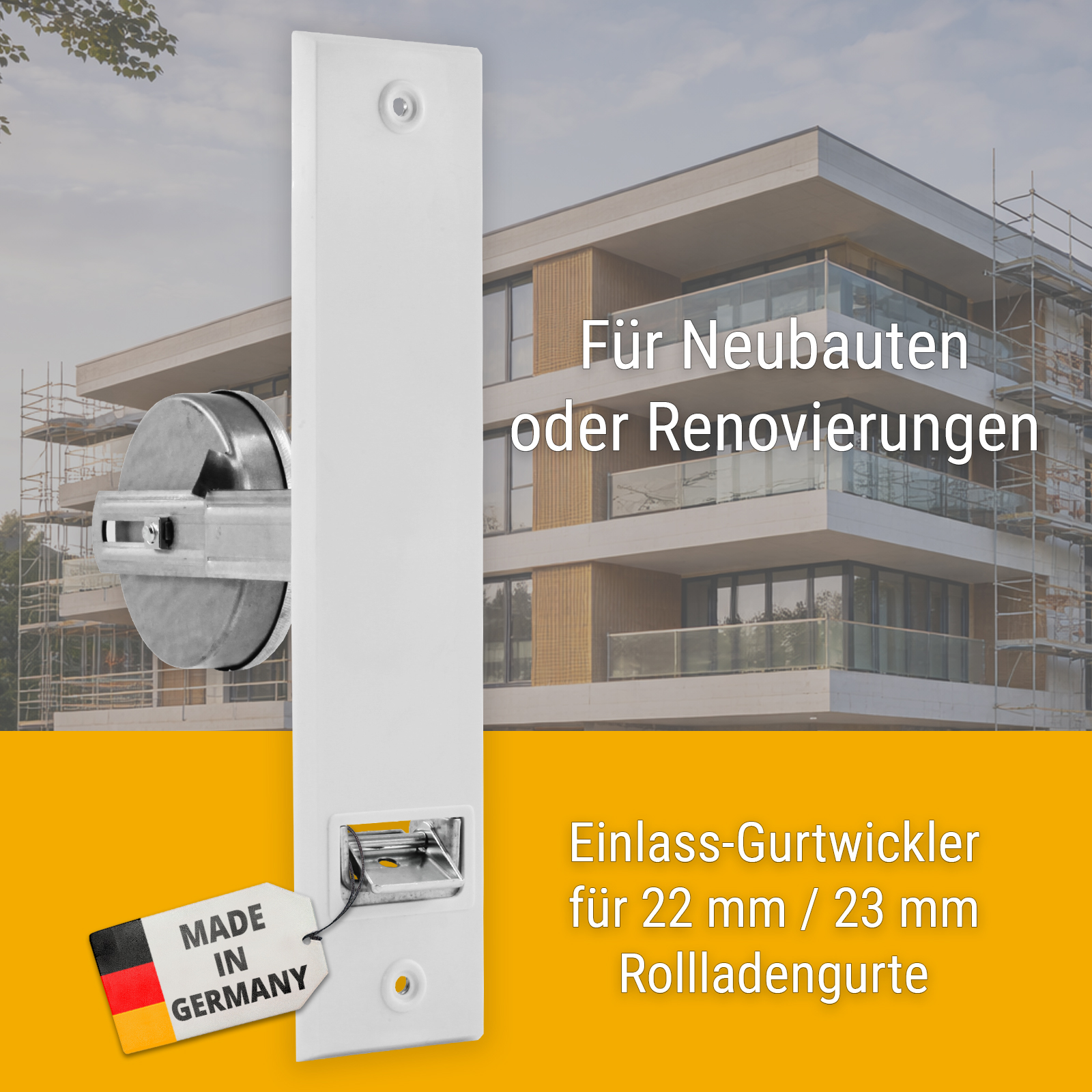 Neubau Einlassgurtwickler für 22 / 23 mm Gurtbänder (214-215mm)