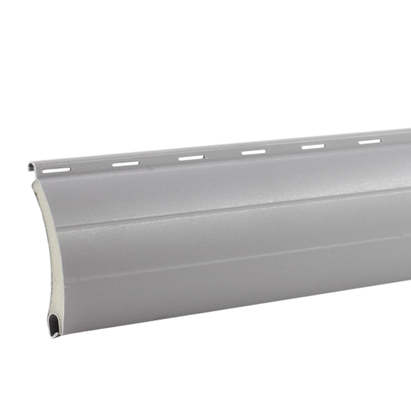 1x Rolladen Lamelle aus Aluminium in Grau, 52mm Deckbreite, 980mm Länge