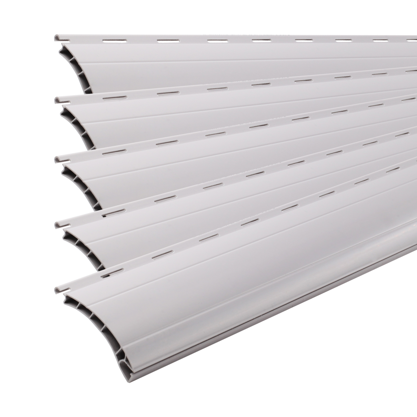 1x Rolladen Lamelle aus Kunststoff (PVC) in Grau, 52mm Deckbreite, 980mm Länge