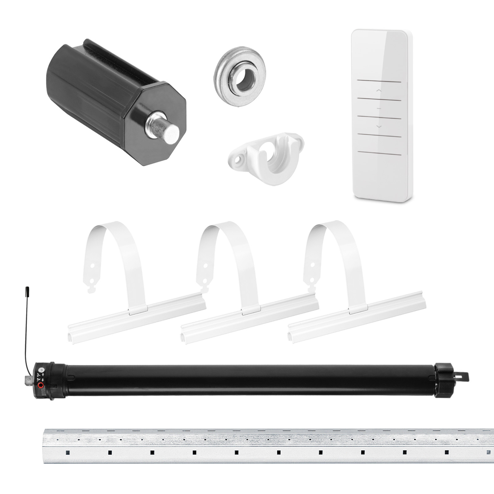 NOBILY Komplettset inkl. Funk-Rollladenmotor PR4 u. Rollladenwelle 100cm Zugkraft 13Nm / 36kg SW40