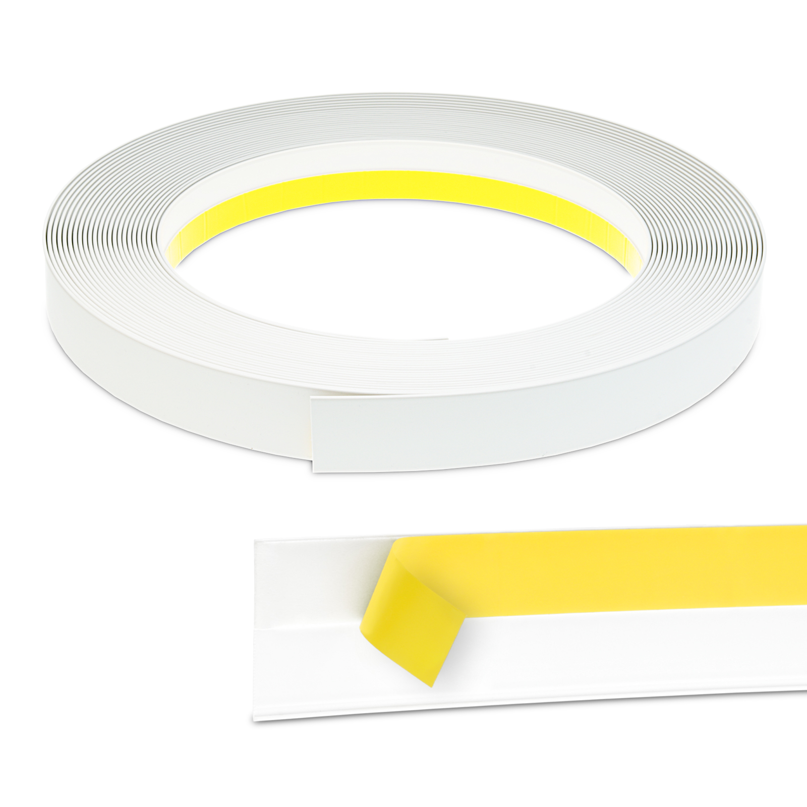 20mm-80mm Fensterleiste / Flachleiste selbstklebend OHNE Lippe Stärke 1,5mm