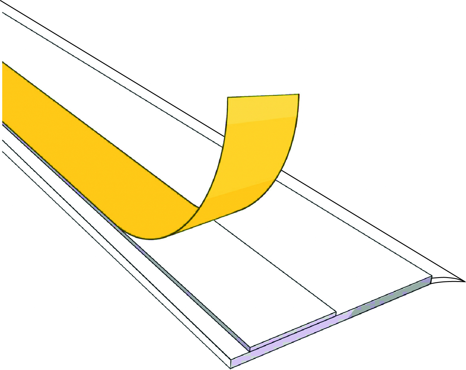 20mm-80mm Fensterleiste / Flachleiste selbstklebend MIT Lippe Stärke 1,5mm