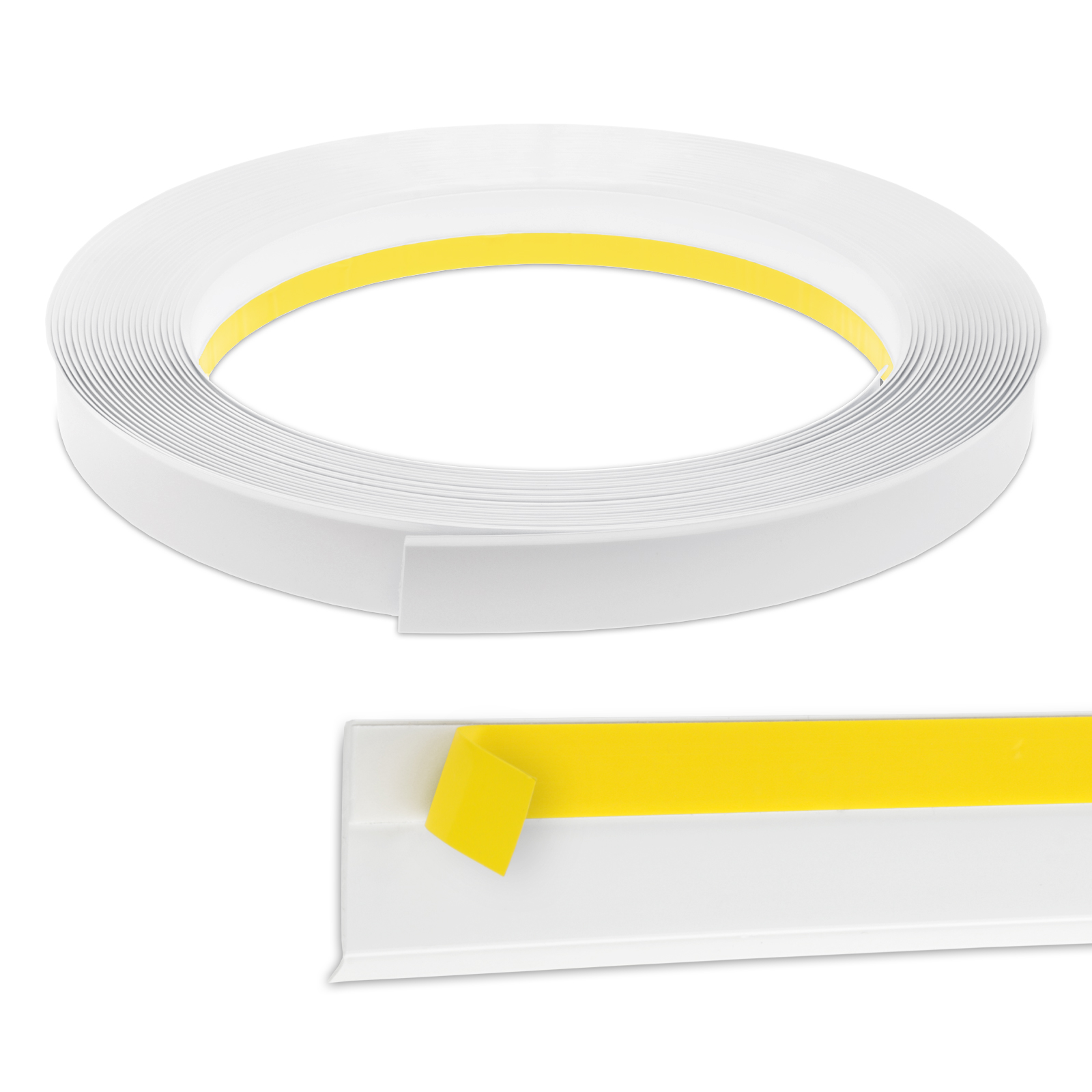 20mm-80mm Fensterleiste / Flachleiste selbstklebend MIT Lippe Stärke 1,5mm