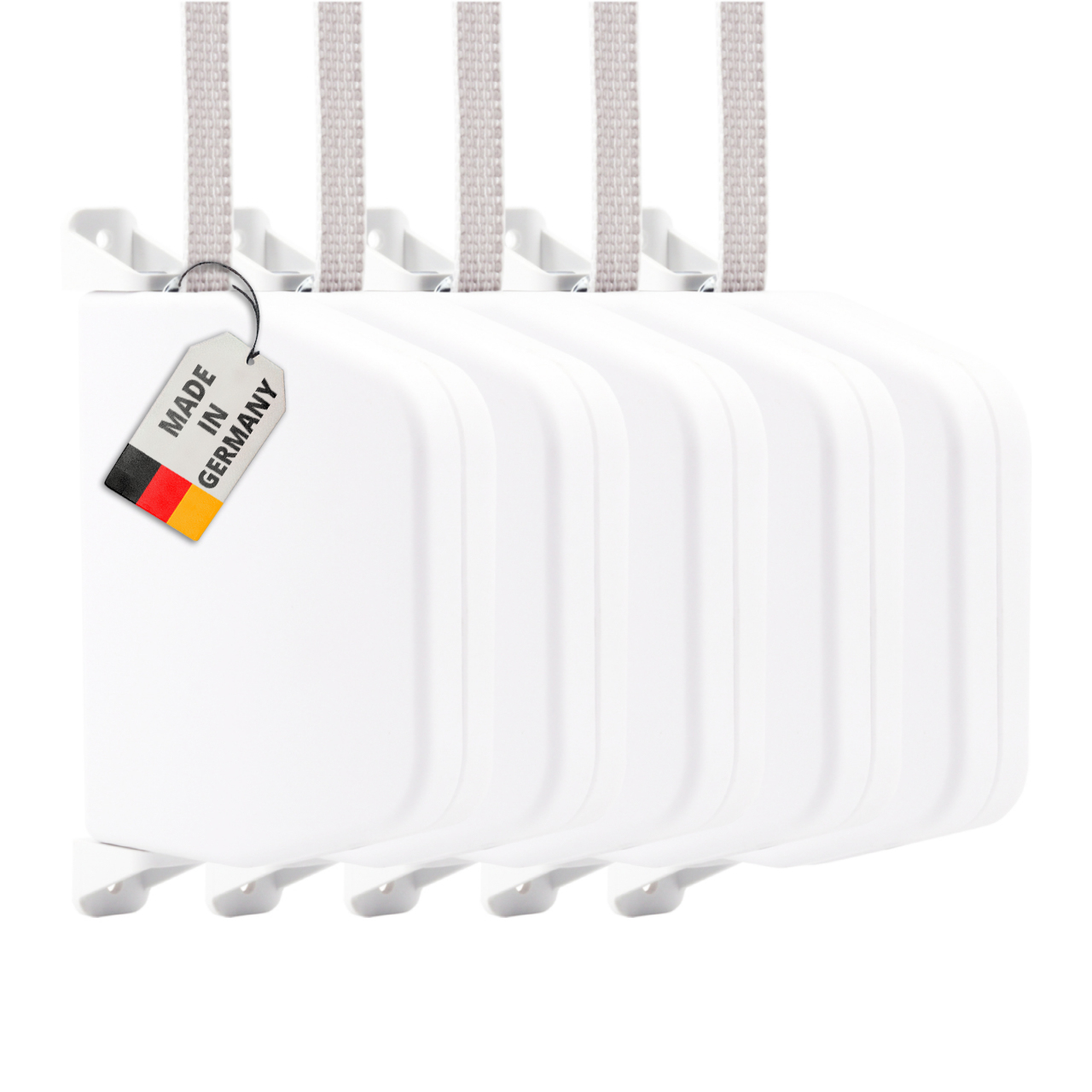 1, 2, 5, 10er Pack - Gurtwickler weiss inkl. 5m Gurt