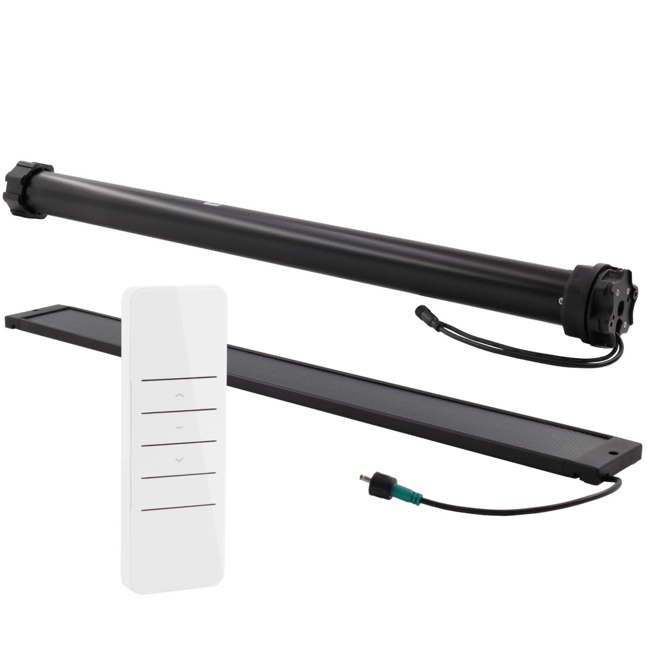 Profi-Line Solarpaket Maxi Rollladenmotor u. Solarpanel Zugkraft 20Nm / 50kg SW60 12V inkl. bidirektionalem 1-Kanal-Handsender