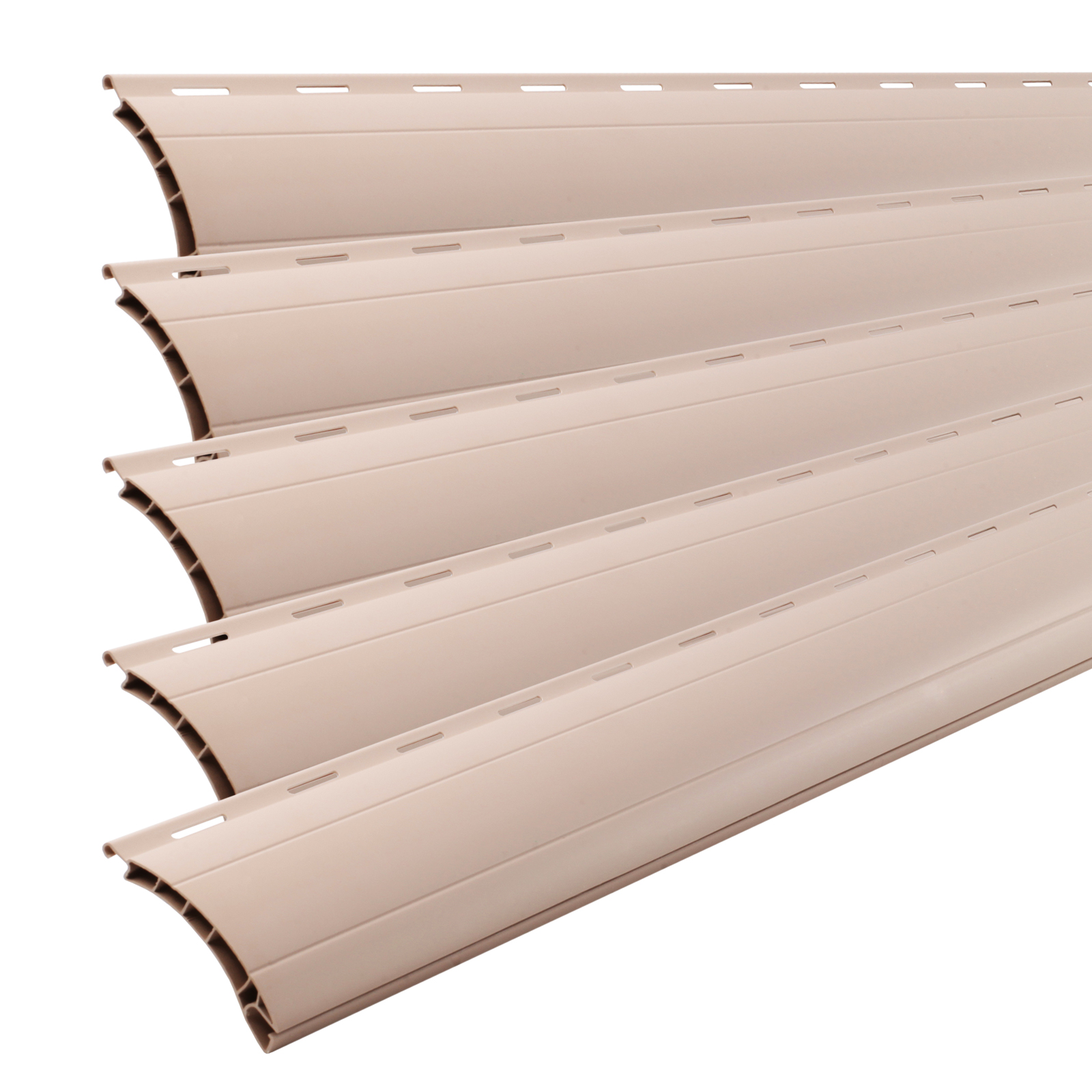 1x Rolladen Lamelle aus Kunststoff (PVC) in Beige, 52mm Deckbreite, 980mm Länge