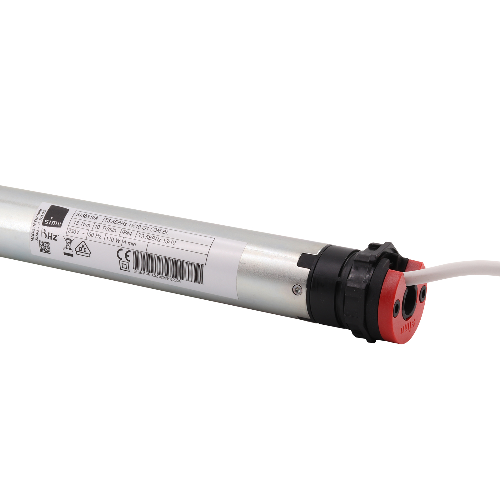 Simu Funk-Rollladenmotor T3.5 E BHz Zugkraft 4-13Nm SW40