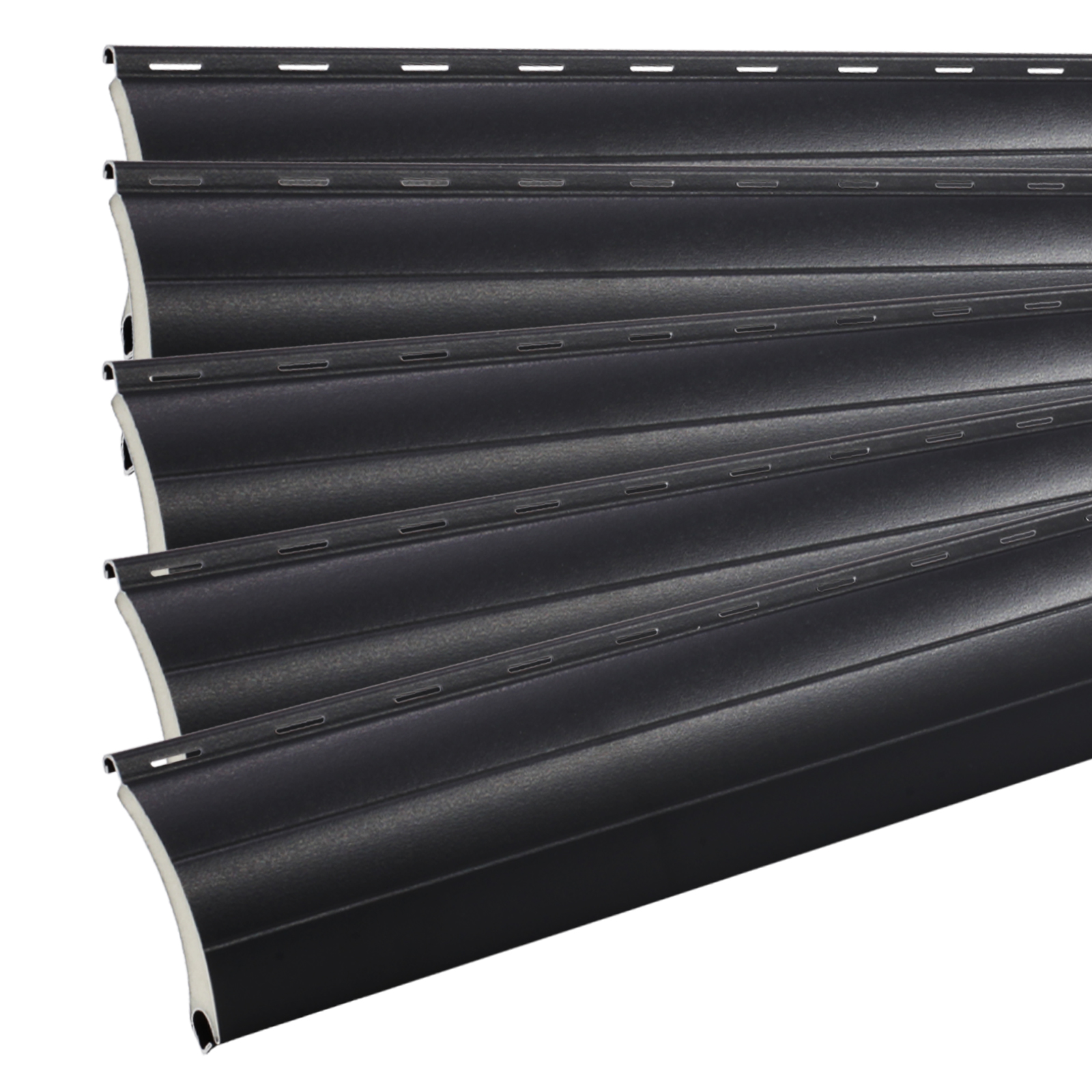 1x Rolladen Lamelle aus Aluminium in Anthrazit, 52mm Deckbreite, 980mm Länge