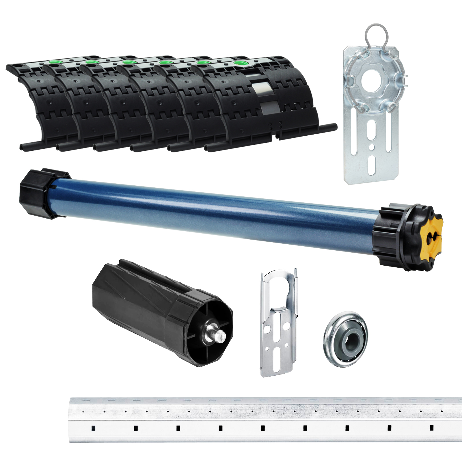 Somfy Set inkl. Rollladenmotor Ilmo 2 50 WT, Rollladenwelle 275cm u. Mechanik Zubehör Zugkraft 30Nm / 65kg SW60