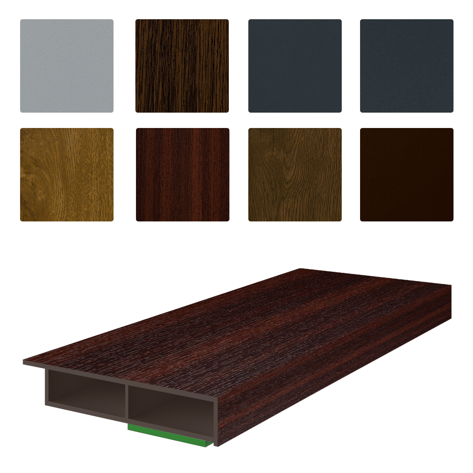 Deckleiste - Fensterleiste farbig Breite 50mm - Länge 1950mm - 6,10€ /m