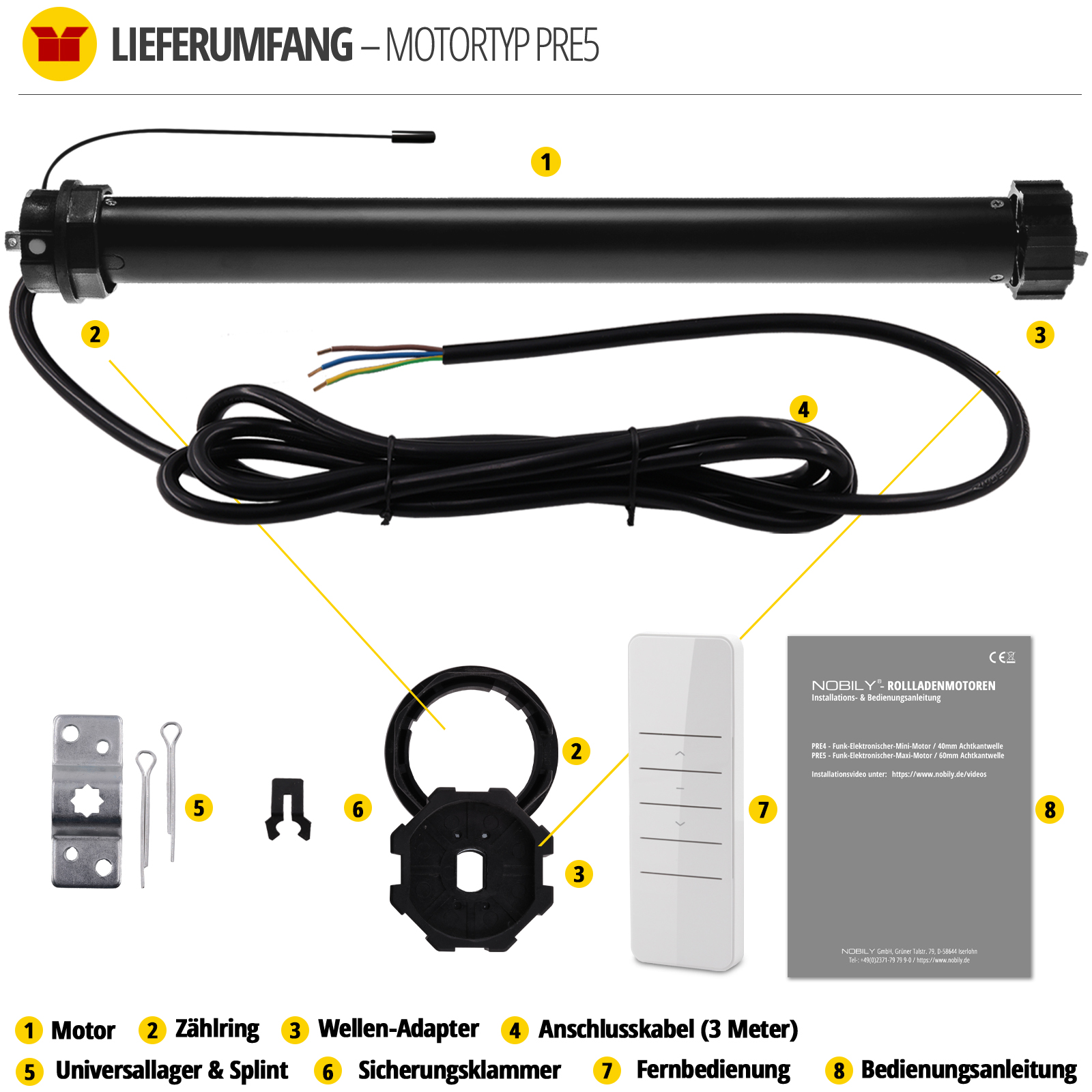 Nobily Rolladenmotor PRE5