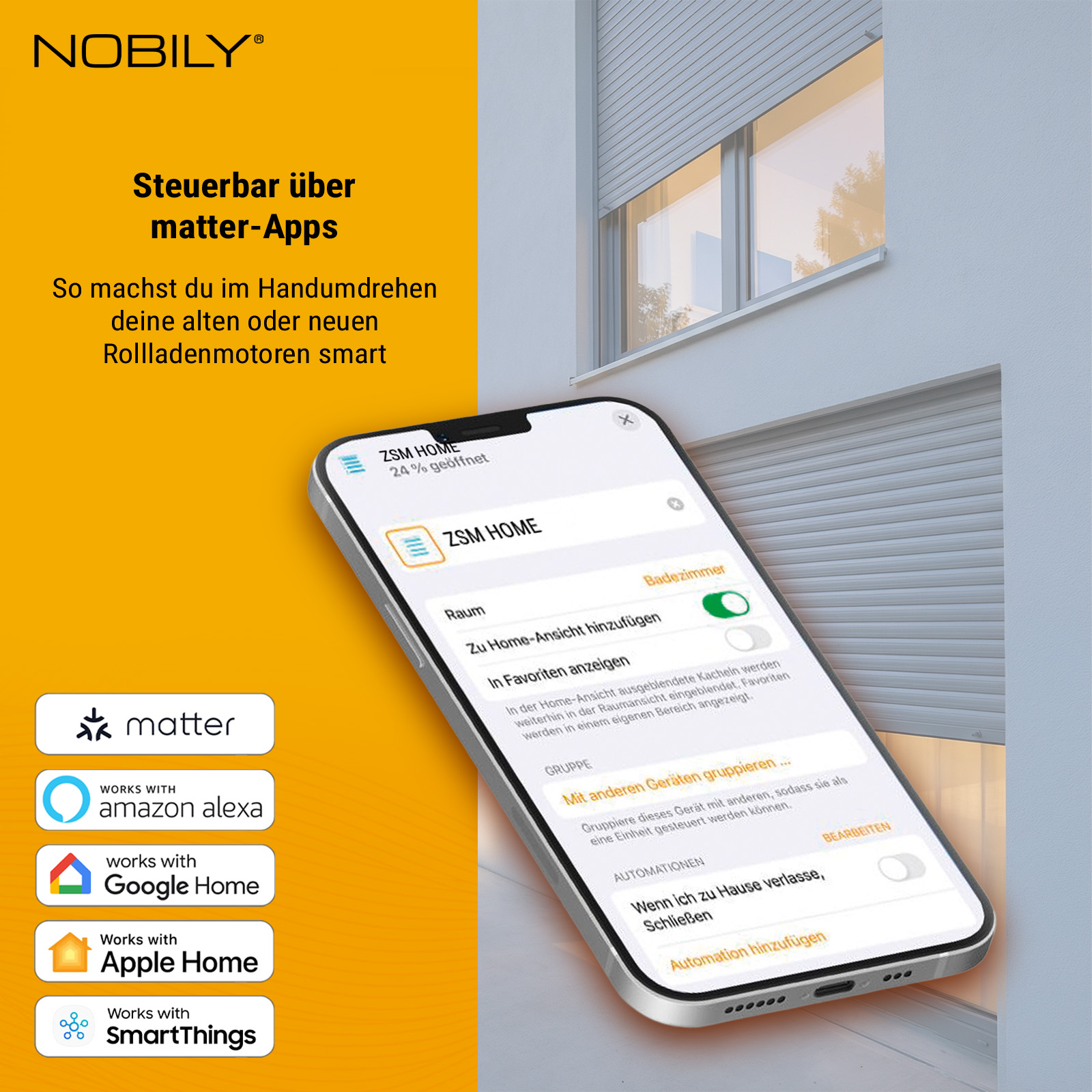 ZSM Home Matter Zeitschaltuhr: Rolladenschalter zur smarten Rolladensteuerung