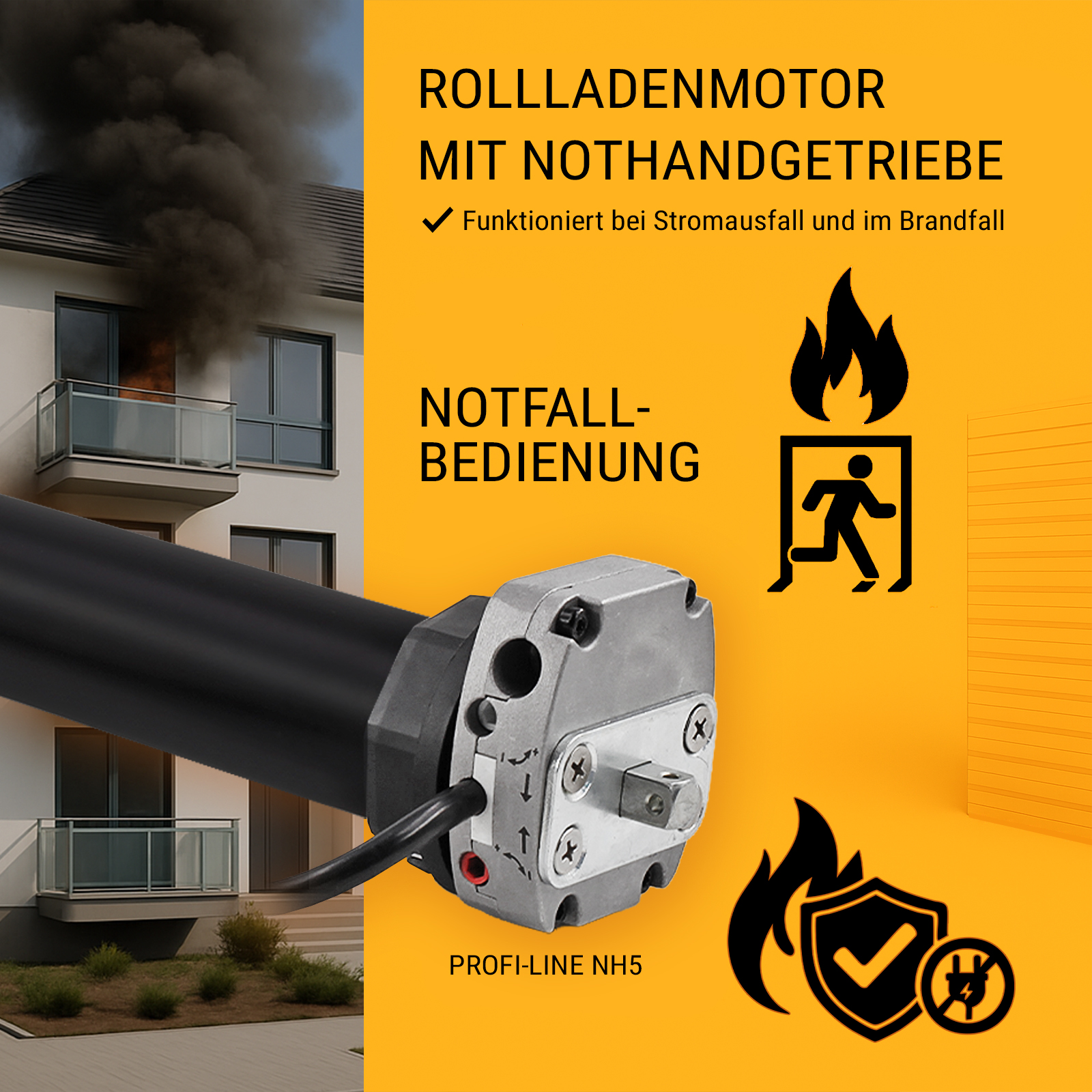 PROFI-LINE Rollladenmotor mit Nothandbetrieb PRO-NH5