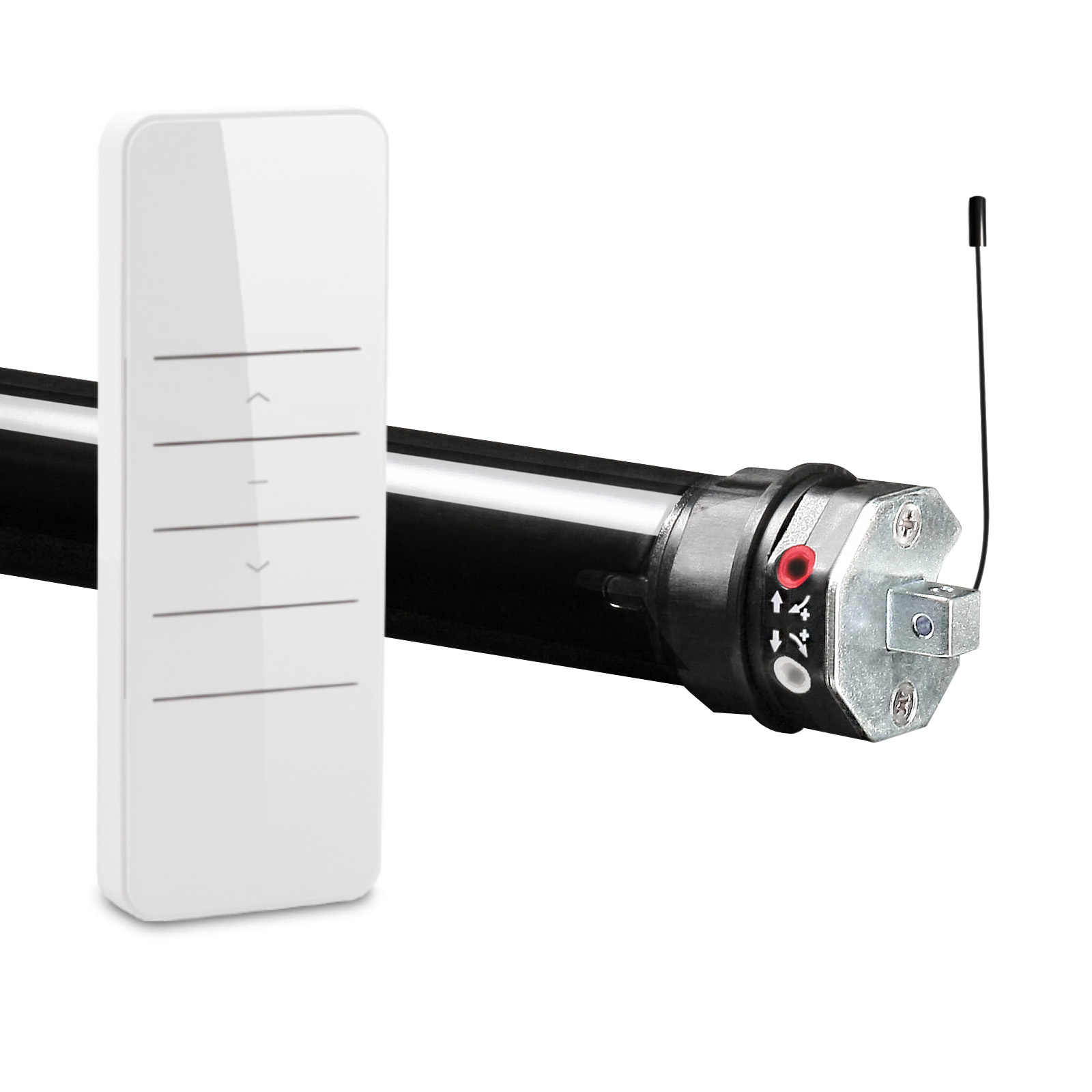Profi-Line bidirektionaler Mini Funk-Rollladenmotor MFB4 Zugkraft 13Nm / 36kg SW40 inkl. 1-Kanal-Handsender