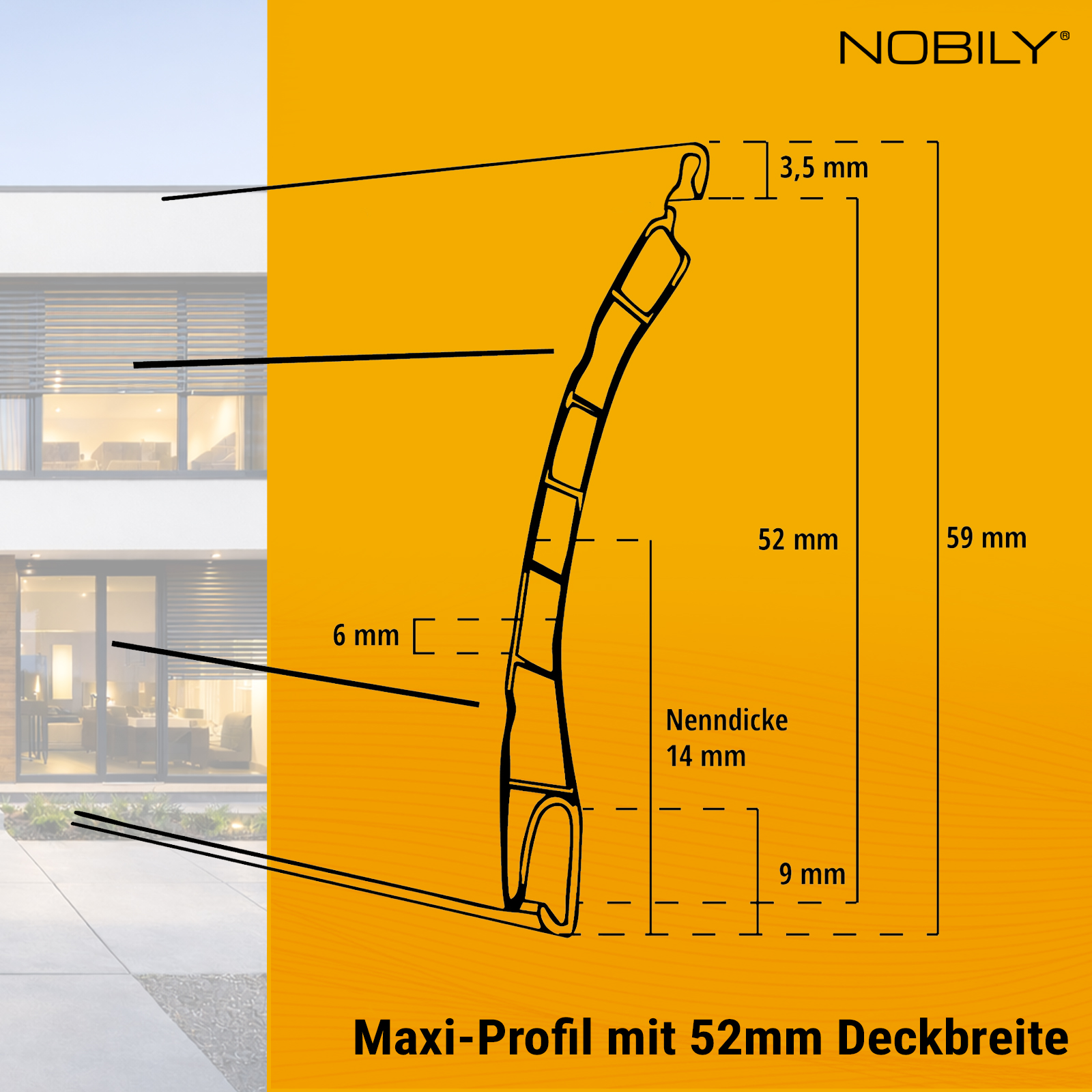 1x Rolladen Lamellen aus Aluminium ohne Lichtschlitze Silber, 52mm Deckbreite, 980mm Länge