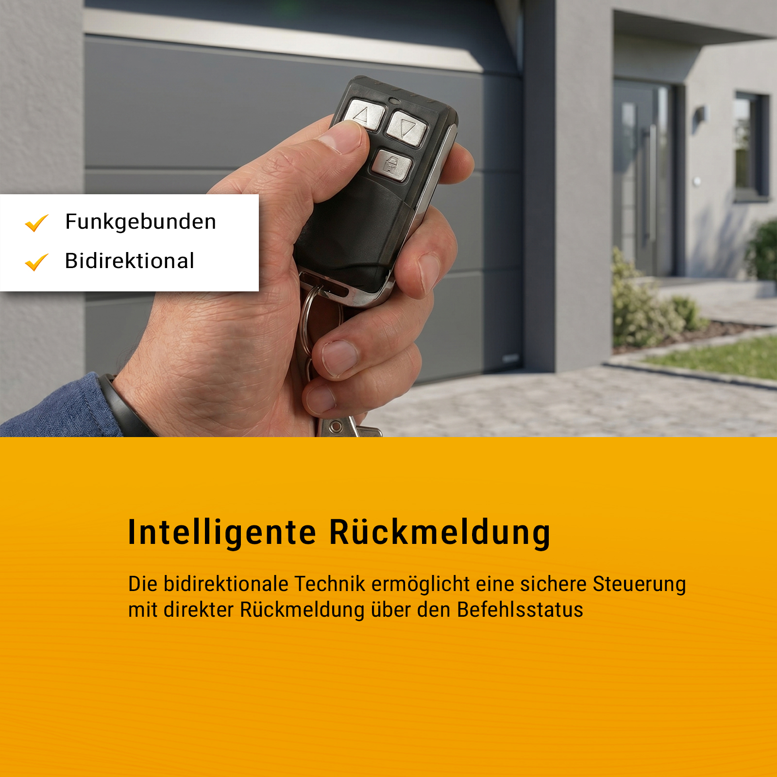 Bidirektionaler Profi-Line 1-Kanal-Handsender Mini inkl. Batterie