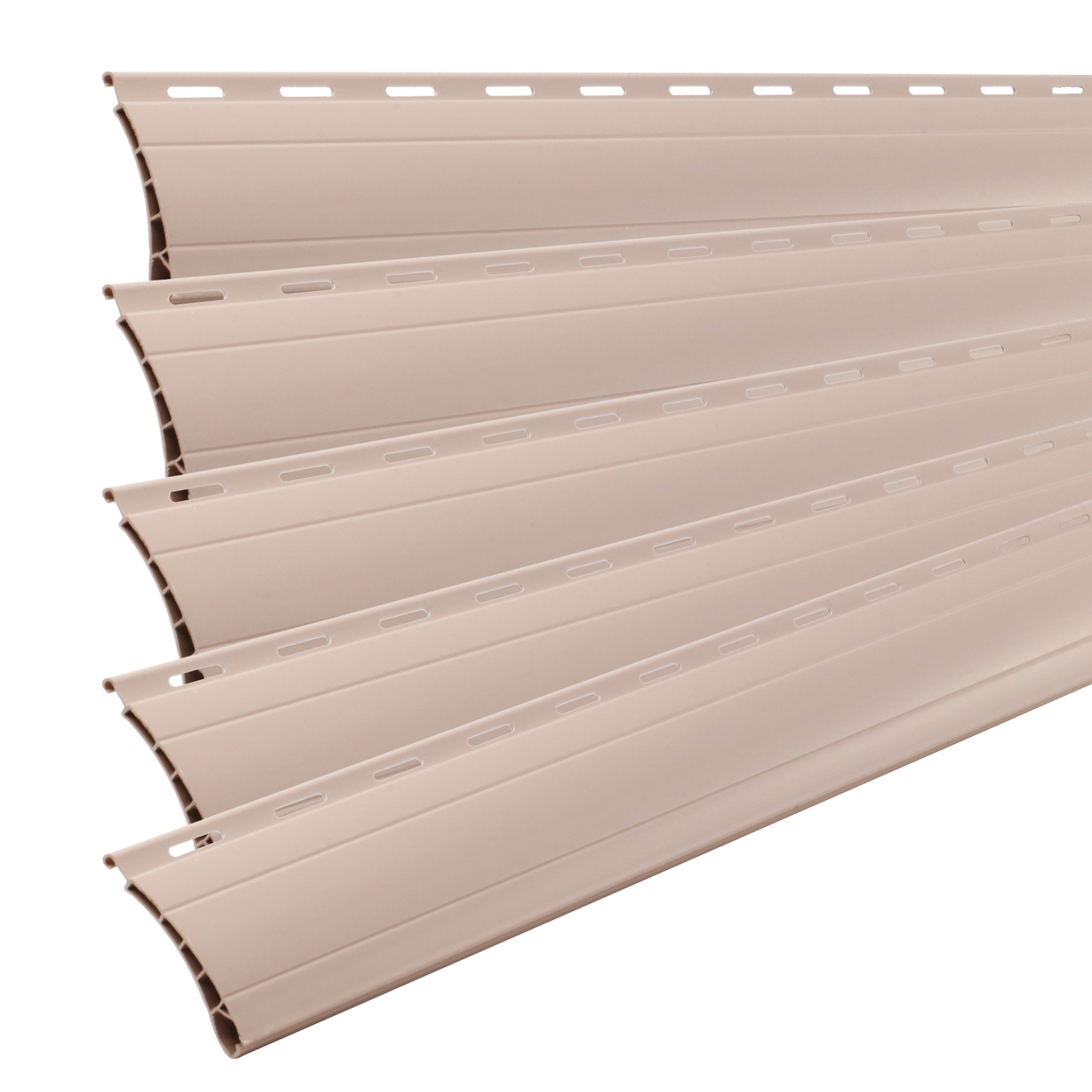 1x Rolladen Lamelle aus Kunststoff (PVC) in Beige, 37mm Deckbreite, 980mm Länge