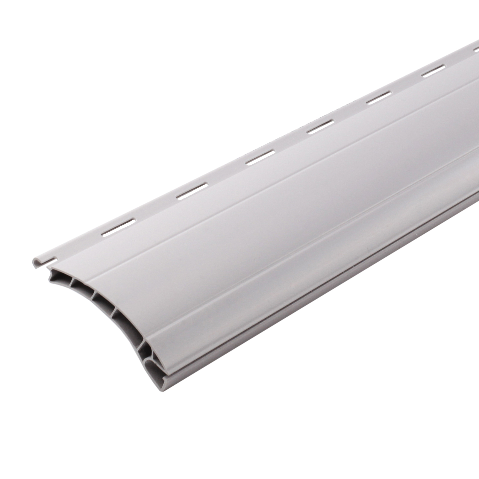 1x Rolladen Lamelle aus Kunststoff (PVC) in Grau, 52mm Deckbreite, 980mm Länge