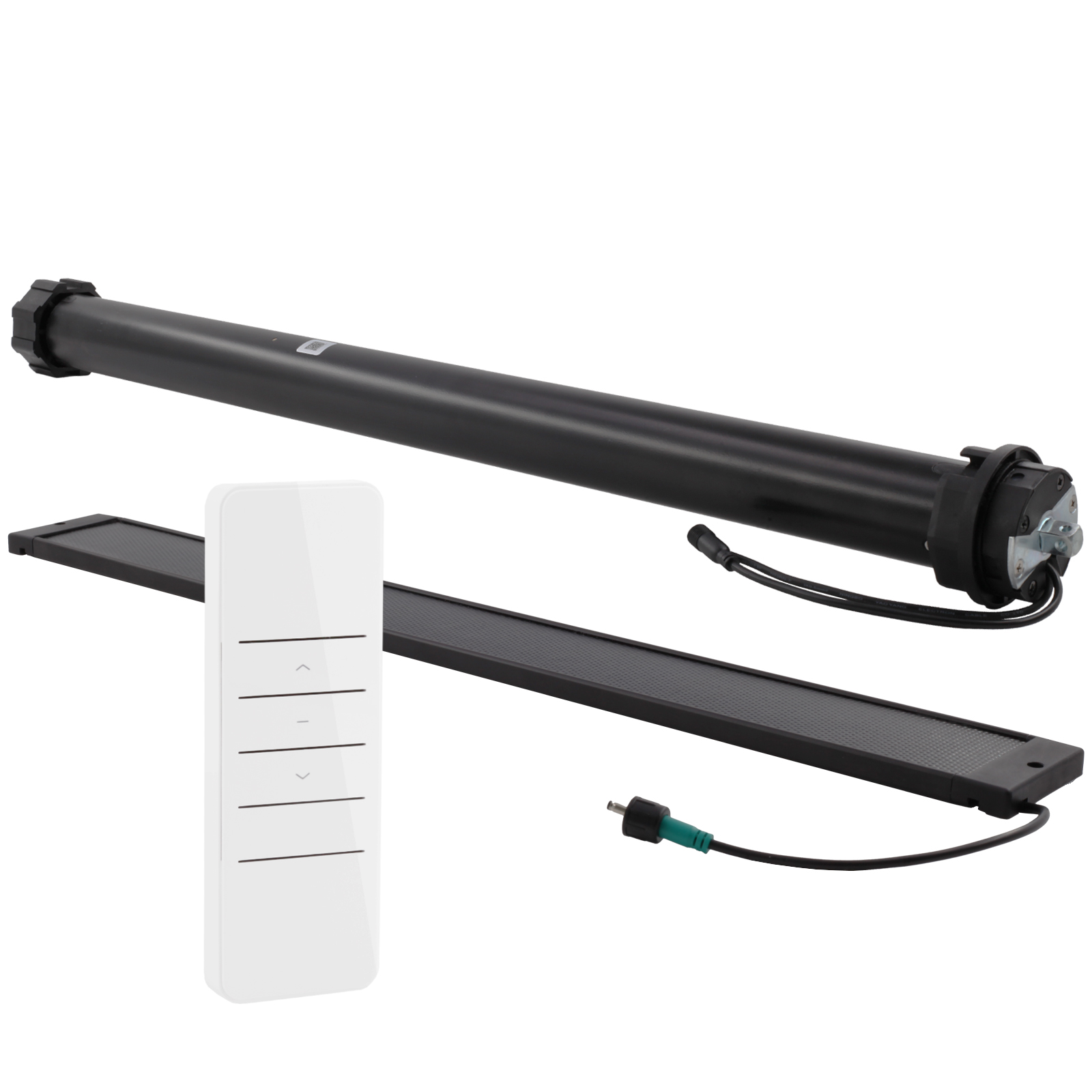 NOBILY Solarpaket Maxi Rollladenmotor u. Solarpanel Zugkraft 20Nm / 50kg SW60 12V inkl. bidirektionalem 1-Kanal-Handsender