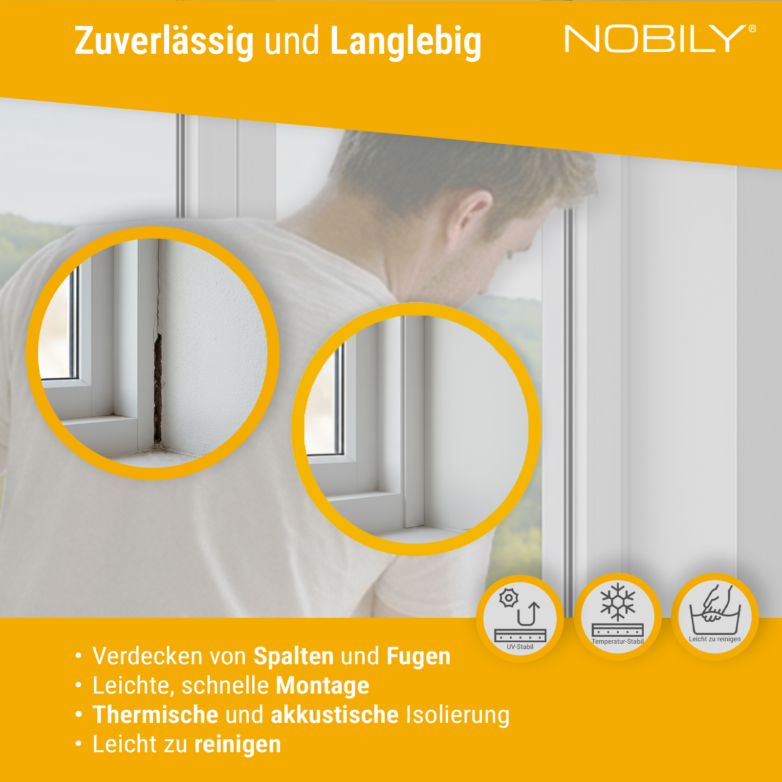 20mm-80mm Fensterleiste / Flachleiste selbstklebend MIT Lippe Stärke 1,5mm