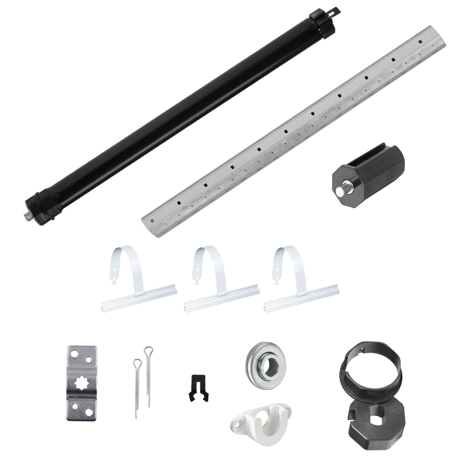 NOBILY Komplettset inkl. Rollladenmotor PE4, Rollladenwelle 100-200cm u. Mechanik Zubehör Zugkraft 13Nm / 36kg SW40