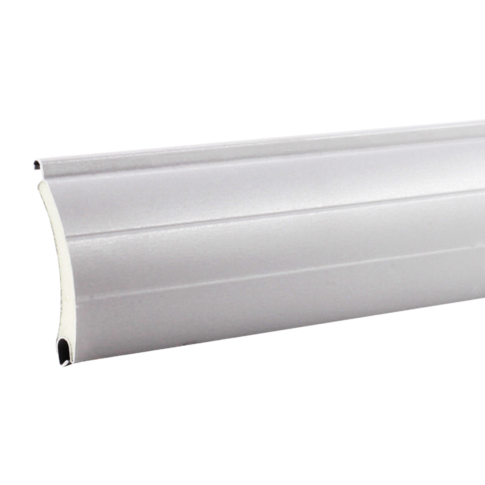 1x Rolladen Lamellen aus Aluminium ohne Lichtschlitze Silber, 52mm Deckbreite, 980mm Länge