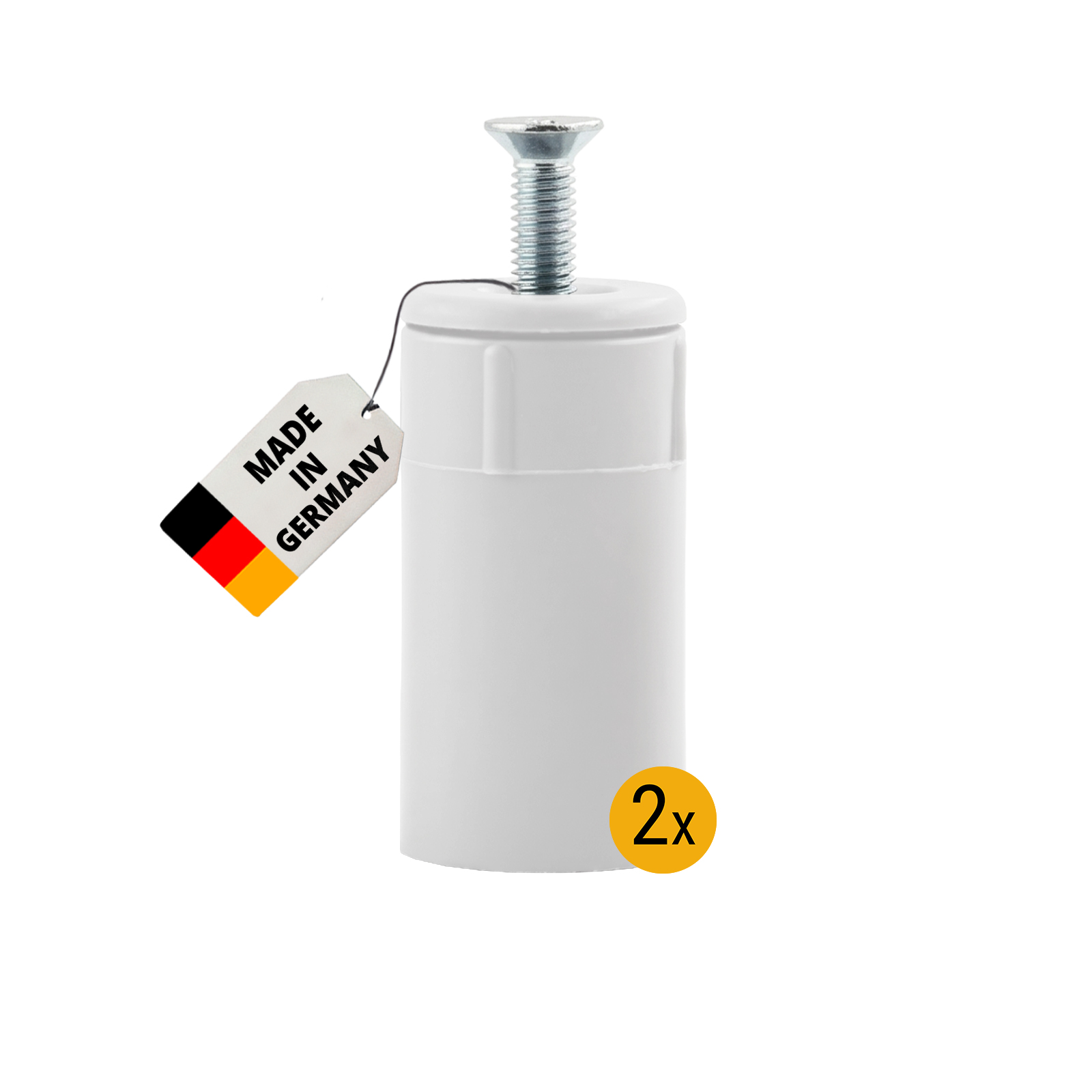 Anschlagstopfen 40mm, 2 Stück, weiß