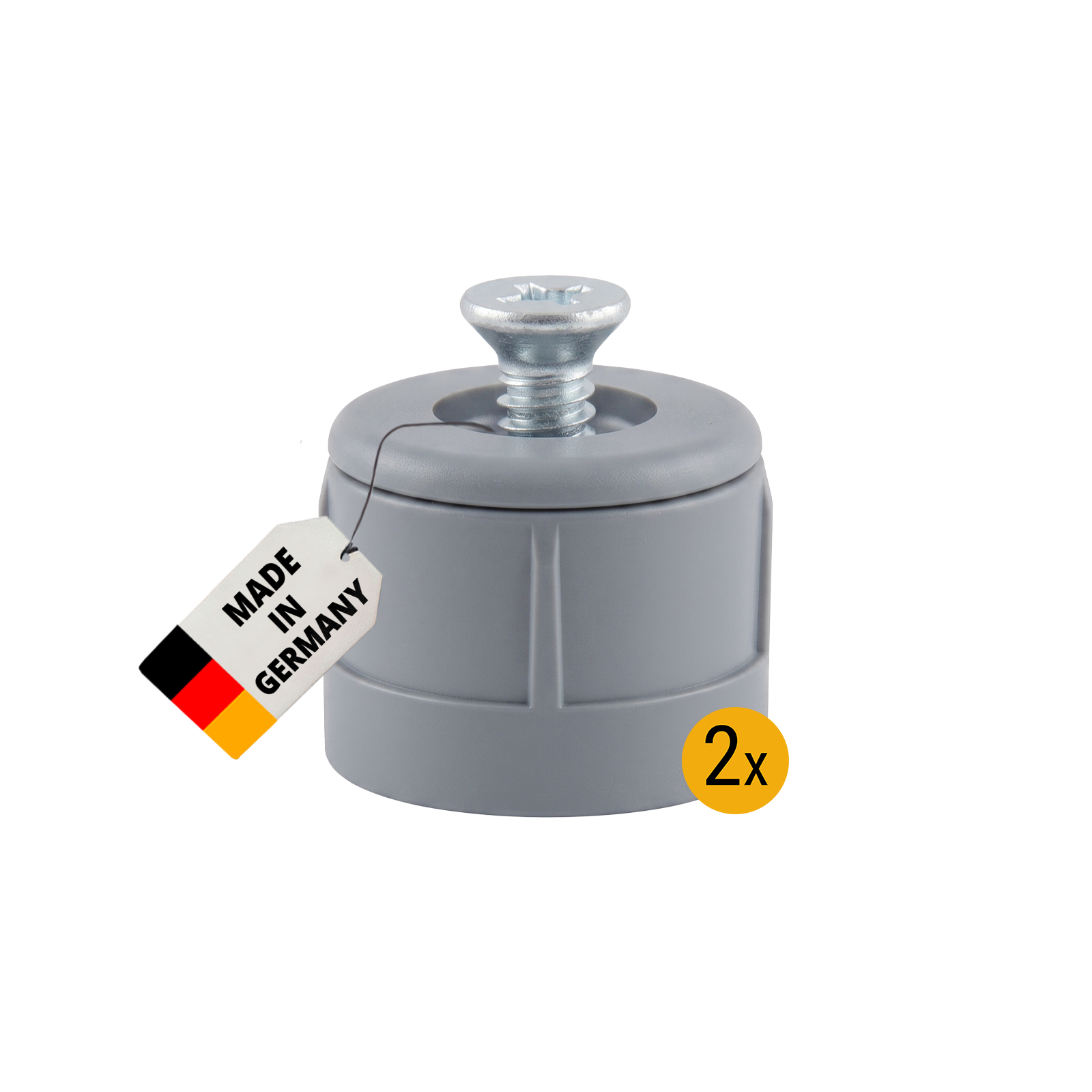 Anschlagstopfen 15mm grau, 2 Stück