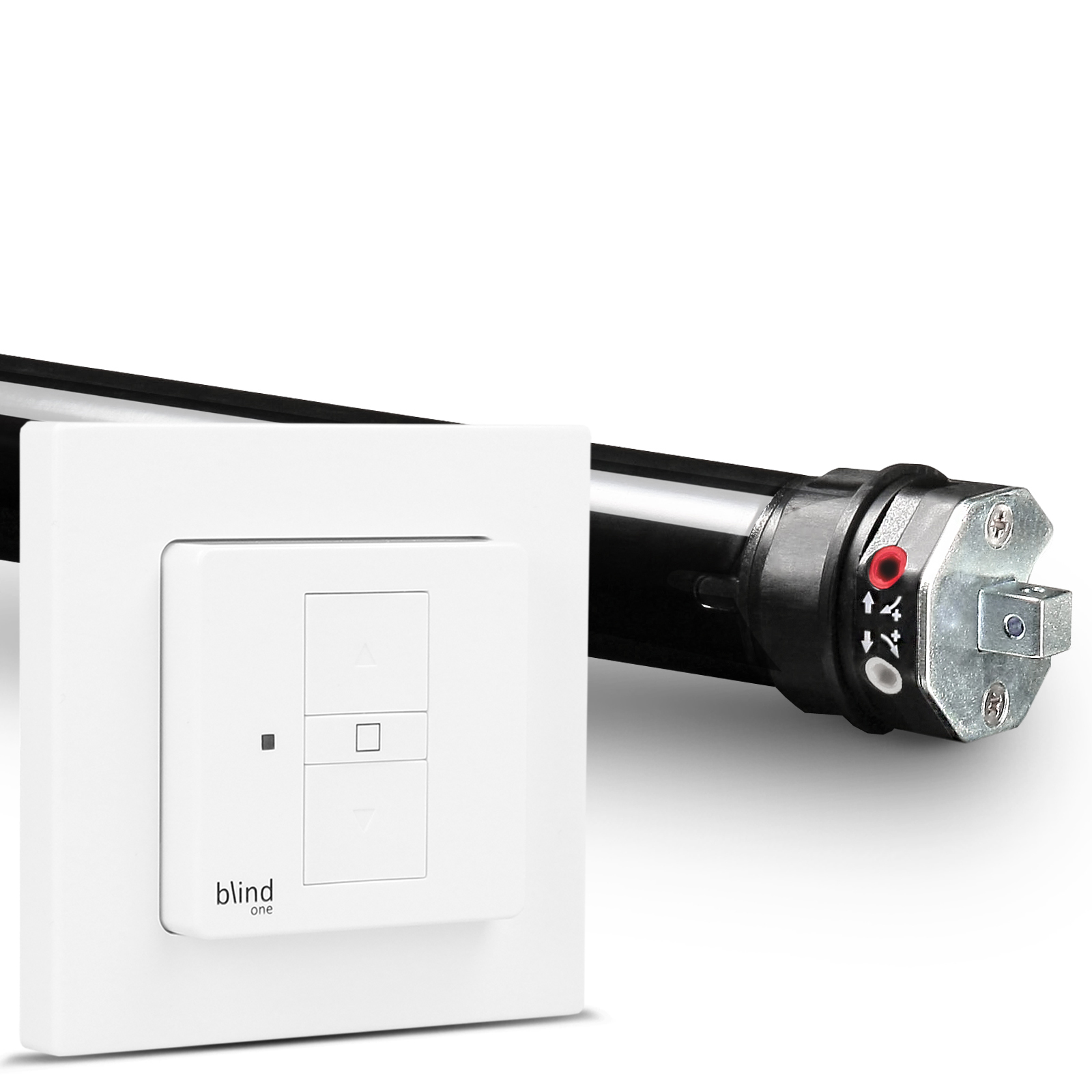NOBILY Profi-Set inkl. Rollladenmotor P4 u. Wlan Rollladenschalter blind One Zugkraft 3Nm / 36kg SW40